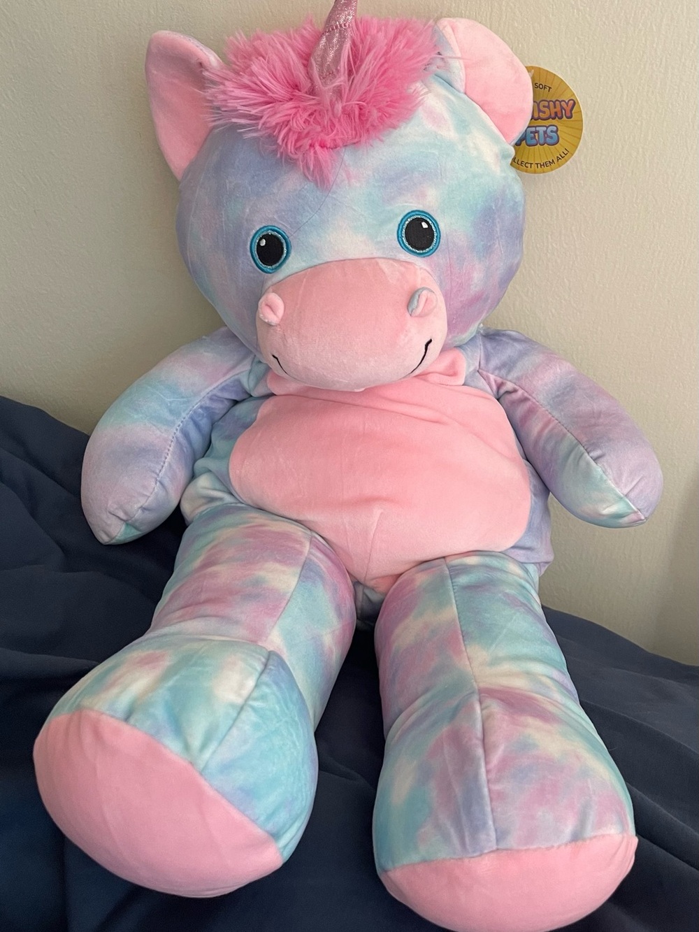 Squishy Pets Pastel Tie-Dye Unicorn Plush - Pink & Pastel